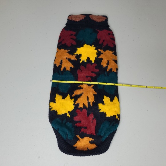 Autumn Leaf Turtleneck Dog Sweater - Picture 6 of 7